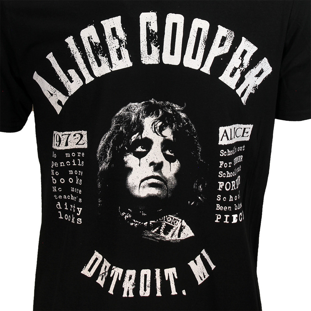 Band Merchandise Alice Cooper School's Out Lyrics T-Shirt - Official Merchandise Band Merchandise Alice Cooper School's Out Lyrics T-Shirt - Official Merchandise