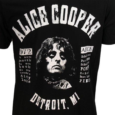 Band Merchandise Alice Cooper School's Out Lyrics T-Shirt - Official Merchandise Band Merchandise Alice Cooper School's Out Lyrics T-Shirt - Official Merchandise