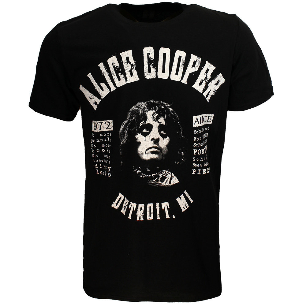 Band Merchandise Alice Cooper School's Out Lyrics T-Shirt - Official Merchandise Band Merchandise Alice Cooper School's Out Lyrics T-Shirt - Official Merchandise