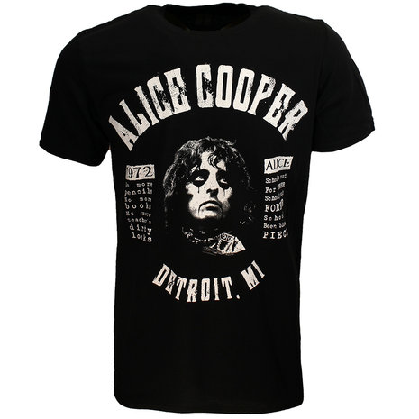 Band Merchandise Alice Cooper School's Out Lyrics T-Shirt - Official Merchandise Band Merchandise Alice Cooper School's Out Lyrics T-Shirt - Official Merchandise