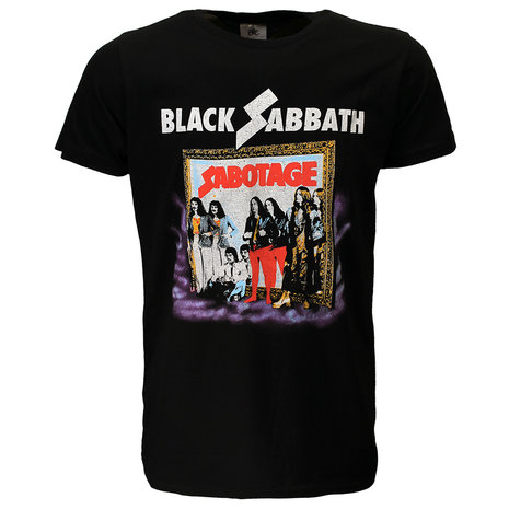 Band Merchandise Black Sabbath Sabotage Vintage T-Shirt - Officiële Merchandise Band Merchandise Black Sabbath Sabotage Vintage T-Shirt - Officiële Merchandise