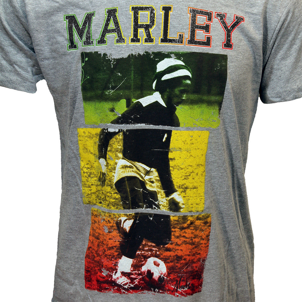 Band Merchandise Bob Marley spielt Fußball-T-Shirt – offizielles Produkt Band Merchandise Bob Marley spielt Fußball-T-Shirt – offizielles Produkt