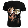 Rock Eagle / Biker T-Shirts Wolf Pack Howling At Full Moon T-Shirt - Official Merchandise Rock Eagle / Biker T-Shirts Wolf Pack Howling At Full Moon T-Shirt - Official Merchandise