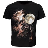Rock Eagle / Biker T-Shirts Wolfsrudel heult bei Vollmond T-Shirt