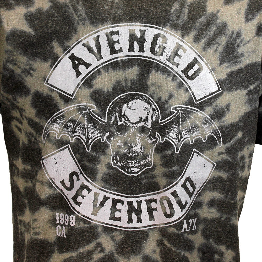 Band Merchandise Avenged Sevenfold a7x Deathbat Crest Dip Dye T-Shirt - Officiële Merchandise
