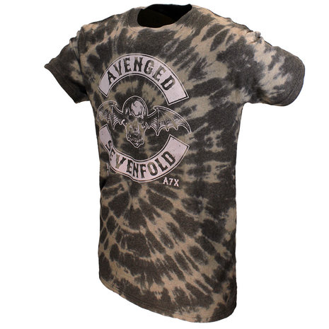 Band Merchandise Avenged Sevenfold a7x Deathbat Crest Dip Dye T-Shirt - Officiële Merchandise