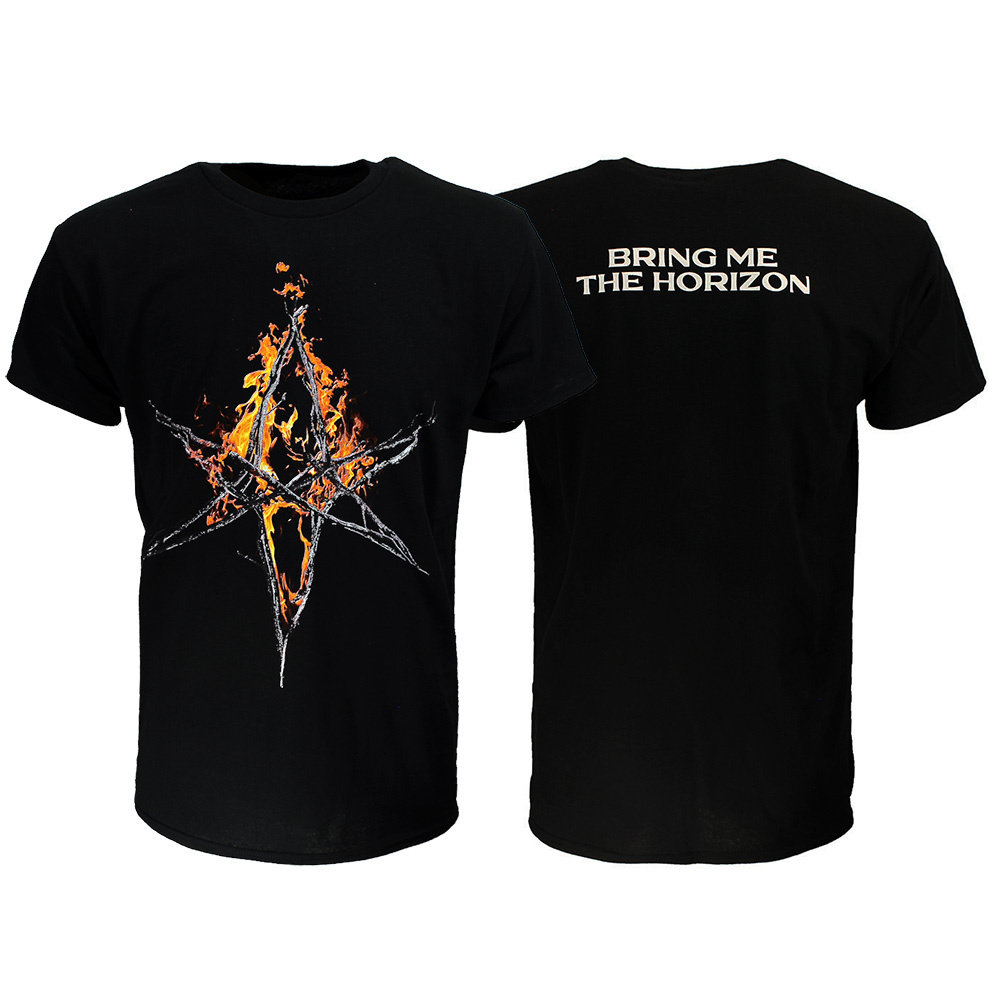 Band Merchandise Bring Me The Horizon Flaming Hex T-Shirt - Officiële Merchandise Band Merchandise Bring Me The Horizon Flaming Hex T-Shirt - Officiële Merchandise