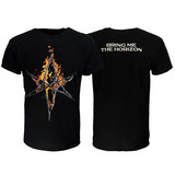 Band Merchandise Bring Me The Horizon Flaming Hex T-Shirt Band Merchandise Bring Me The Horizon Flaming Hex T-Shirt