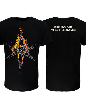 Band Merchandise Bring Me The Horizon Flaming Hex T-Shirt Band Merchandise Bring Me The Horizon Flaming Hex T-Shirt