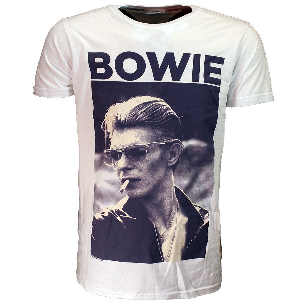 Band Merchandise David Bowie Rookt Een Sigaret T-Shirt - Officiële Merchandise Band Merchandise David Bowie Rookt Een Sigaret T-Shirt - Officiële Merchandise