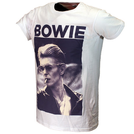 Band Merchandise David Bowie Rookt Een Sigaret T-Shirt - Officiële Merchandise Band Merchandise David Bowie Rookt Een Sigaret T-Shirt - Officiële Merchandise
