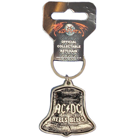 Band Merchandise AC/DC Hells Bells Metalen Sleutelhanger - Officiële Merchandise Band Merchandise AC/DC Hells Bells Metalen Sleutelhanger - Officiële Merchandise