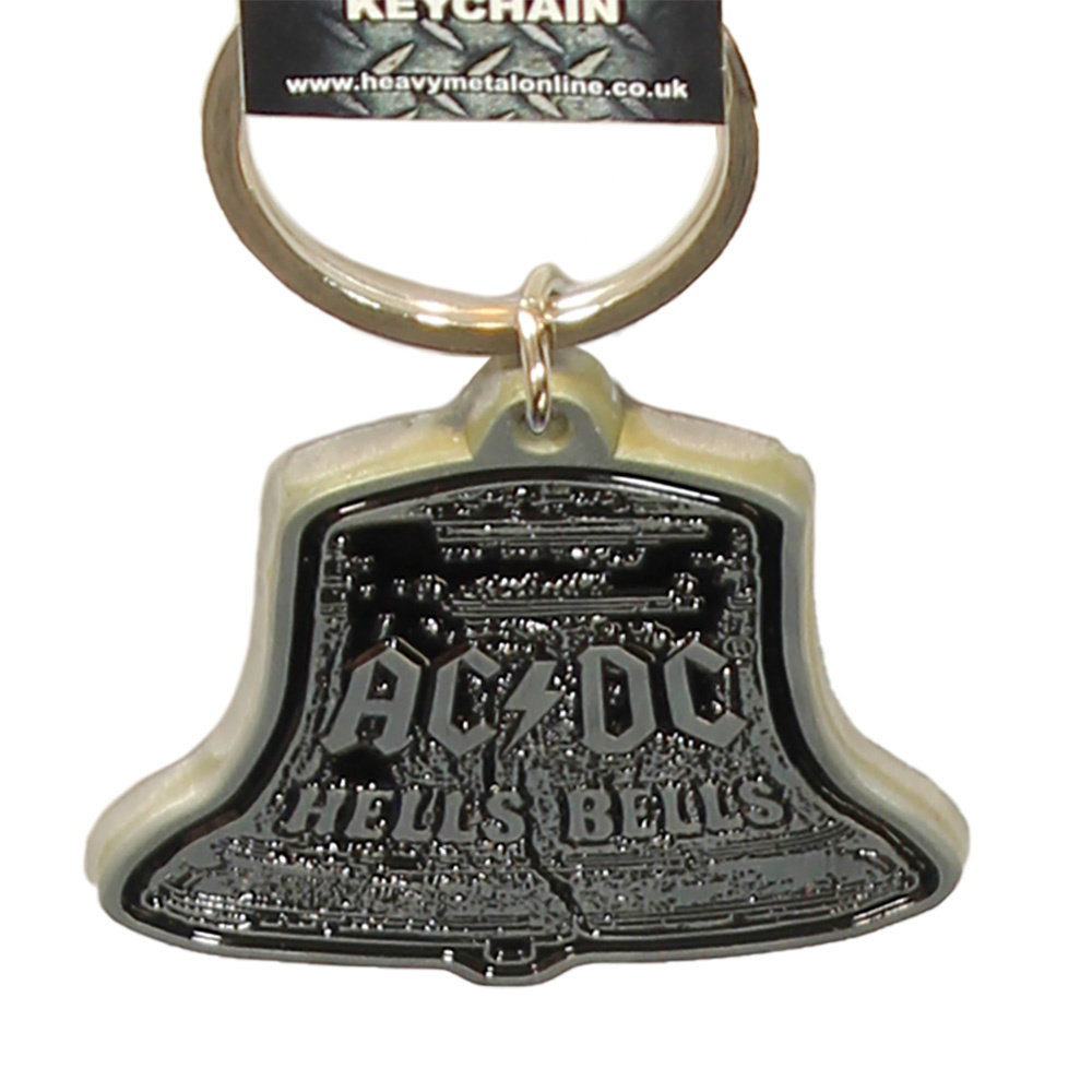 Band Merchandise AC/DC Hells Bells Metalen Sleutelhanger - Officiële Merchandise Band Merchandise AC/DC Hells Bells Metalen Sleutelhanger - Officiële Merchandise