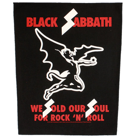 Band Merchandise Black Sabbath We Sold Our Souls Back Patch - Officiele Merchandise Band Merchandise Black Sabbath We Sold Our Souls Back Patch - Officiele Merchandise