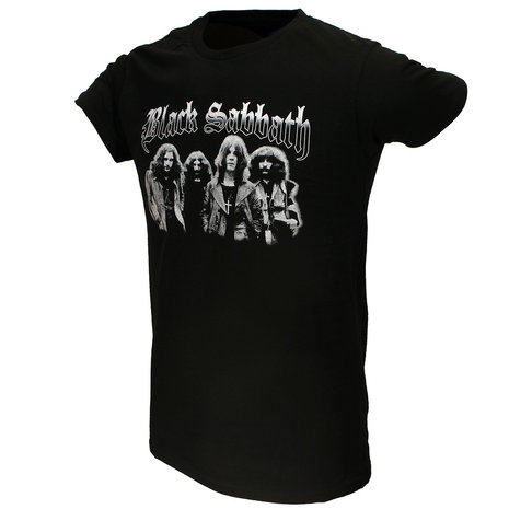 Band Merchandise Black Sabbath Black White Photo T-Shirt - Official Merchandise Band Merchandise Black Sabbath Black White Photo T-Shirt - Official Merchandise