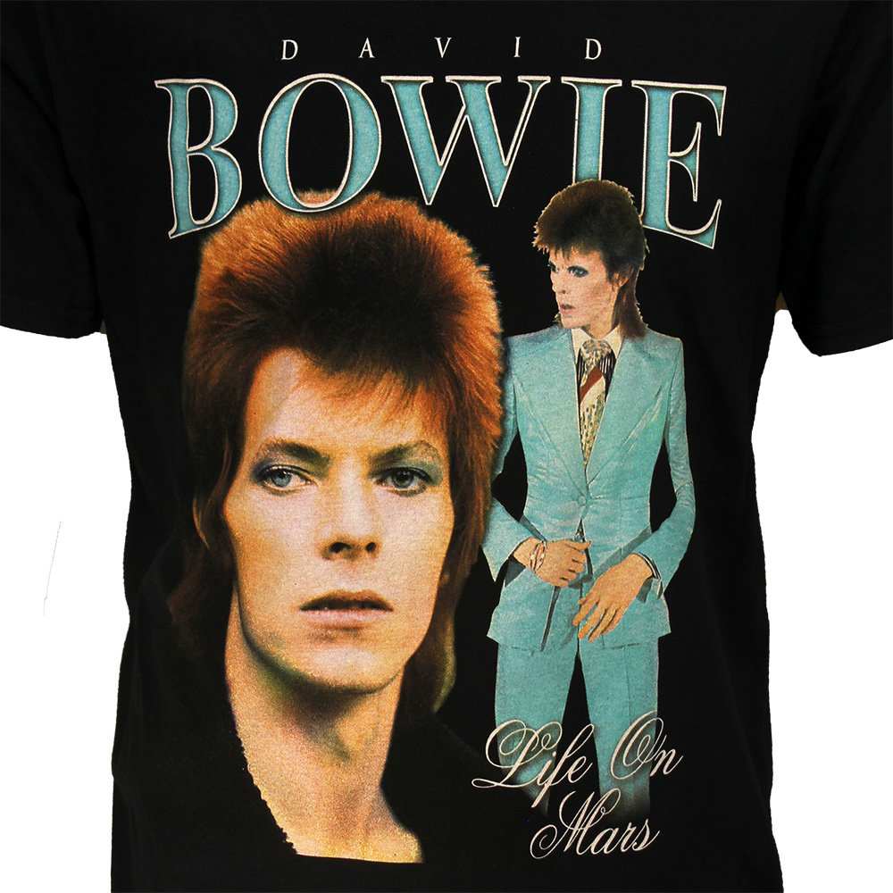 Band Merchandise David Bowie Life on Mars T-Shirt - Officiële Merchandise Band Merchandise David Bowie Life on Mars T-Shirt - Officiële Merchandise