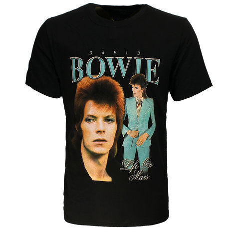 Band Merchandise David Bowie Life on Mars T-Shirt - Officiële Merchandise Band Merchandise David Bowie Life on Mars T-Shirt - Officiële Merchandise