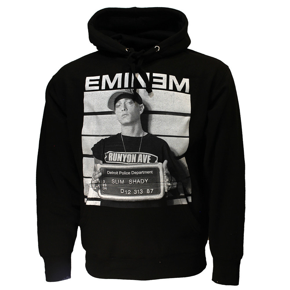 Band Merchandise Eminem Slim Shady Mugshot Hoodie Pullover - Official Merchandise Band Merchandise Eminem Slim Shady Mugshot Hoodie Pullover - Official Merchandise