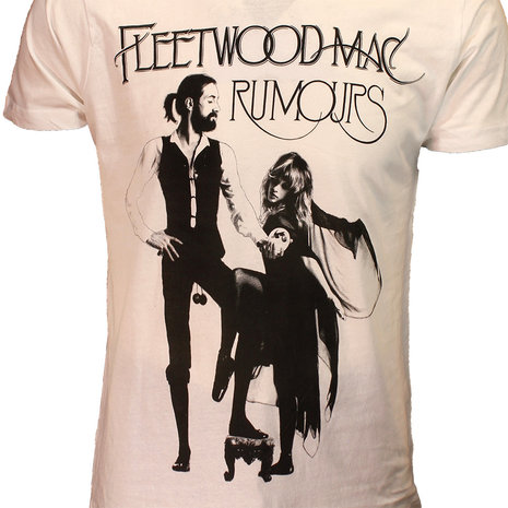 Band Merchandise Fleetwood Mac Rumors Black on White T-Shirt - Official Merchandise Band Merchandise Fleetwood Mac Rumors Black on White T-Shirt - Official Merchandise