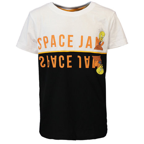 Space Jam Looney Tunes Space Jam Tweety Black & White Kids T-Shirt - Official Merchandise