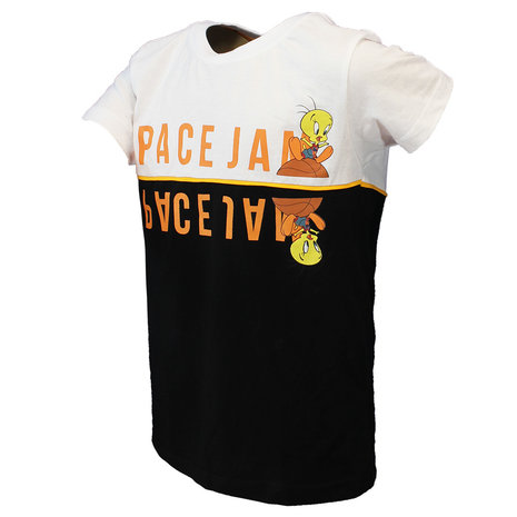 Space Jam Looney Tunes Space Jam Tweety Black & White Kids T-Shirt - Official Merchandise