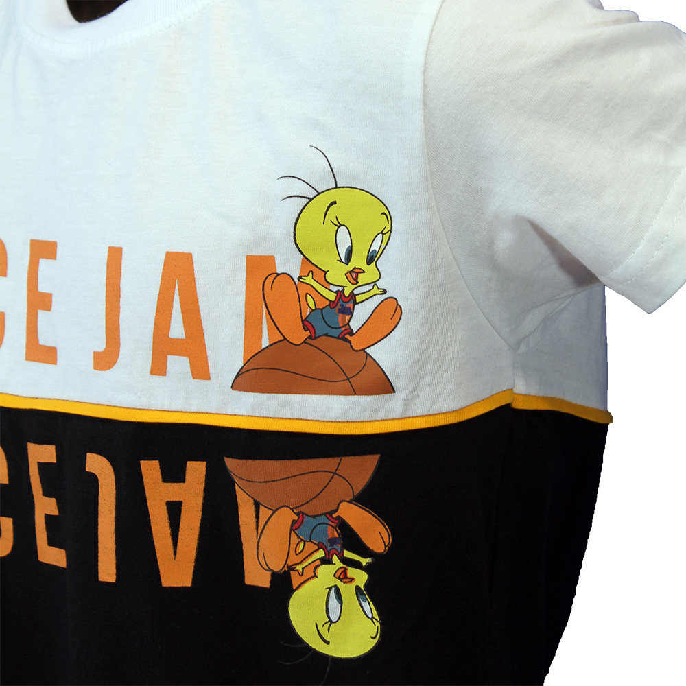 Space Jam Looney Tunes Space Jam Tweety Black & White Kids T-Shirt - Official Merchandise