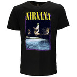Band Merchandise Nirvana Stage Jump T-Shirt Band Merchandise Nirvana Stage Jump T-Shirt