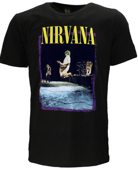 Band Merchandise Nirvana Stage Jump T-Shirt Band Merchandise Nirvana Stage Jump T-Shirt