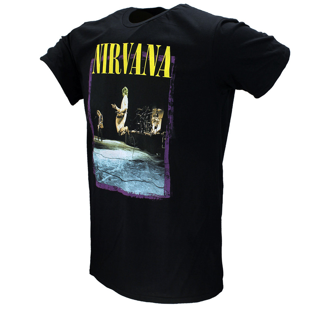 Band Merchandise Nirvana Stage Jump T-Shirt - Officiële Merchandise Band Merchandise Nirvana Stage Jump T-Shirt - Officiële Merchandise
