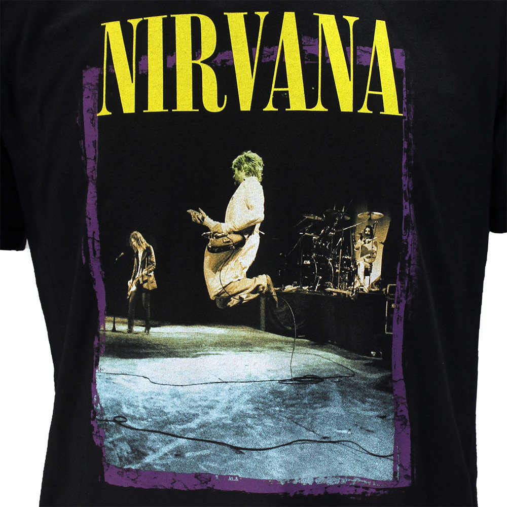 Band Merchandise Nirvana Stage Jump T-Shirt - Officiële Merchandise Band Merchandise Nirvana Stage Jump T-Shirt - Officiële Merchandise