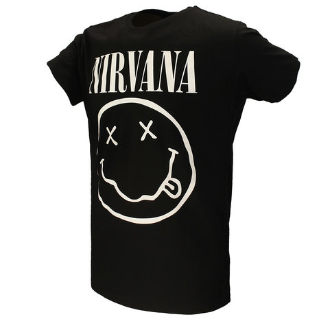 Band Merchandise Nirvana White Smiley T-Shirt - Official Merchandise Band Merchandise Nirvana White Smiley T-Shirt - Official Merchandise