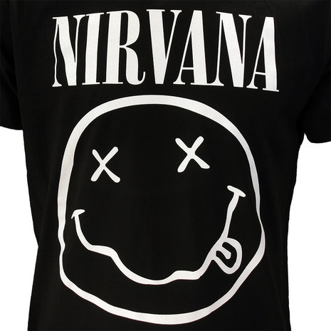 Band Merchandise Nirvana White Smiley T-Shirt - Official Merchandise Band Merchandise Nirvana White Smiley T-Shirt - Official Merchandise