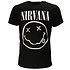 Nirvana Weißes Smiley-T-Shirt Nirvana Weißes Smiley-T-Shirt