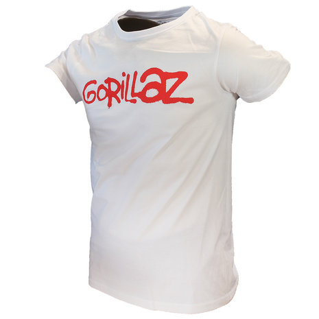 Band Merchandise Gorillaz White Tee Logo T-Shirt - Officiële Merchandise Band Merchandise Gorillaz White Tee Logo T-Shirt - Officiële Merchandise