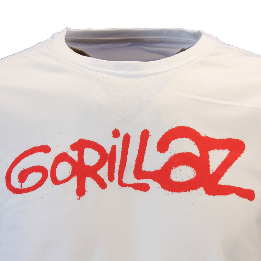 Band Merchandise Gorillaz White Tee Logo T-Shirt - Officiële Merchandise Band Merchandise Gorillaz White Tee Logo T-Shirt - Officiële Merchandise