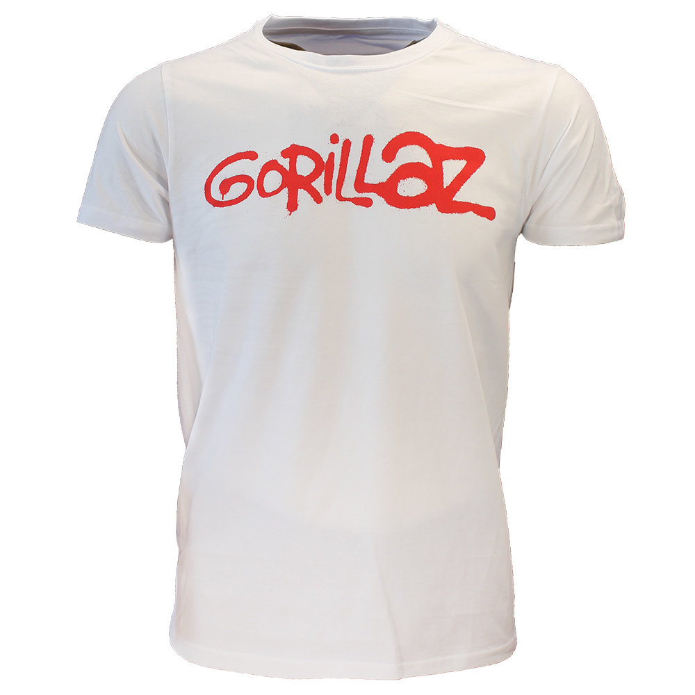 Band Merchandise Gorillaz White Tee Logo T-Shirt - Officiële Merchandise Band Merchandise Gorillaz White Tee Logo T-Shirt - Officiële Merchandise