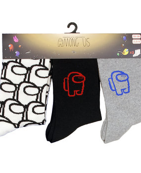 Among Us Outline 3 Pack Socks Among Us Outline 3 Pack Socks