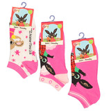 Bing Girls Summer Socks 3 Pack Pink