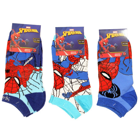 Spider-Man Kids Socks 3 Pack - Official Merchandise Spider-Man Kids Socks 3 Pack - Official Merchandise