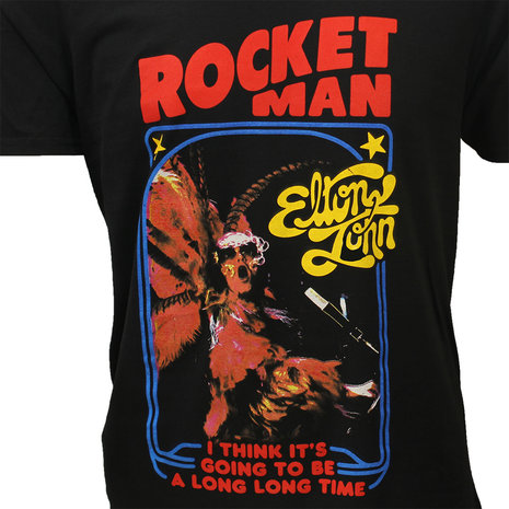 Band Merchandise Elton John Rocketman Feather Suit T-Shirt - Officiële Merchandise Band Merchandise Elton John Rocketman Feather Suit T-Shirt - Officiële Merchandise