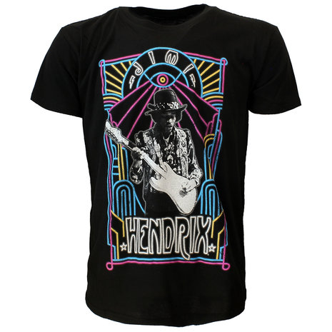 Band Merchandise Jimi Hendrix Electric Ladyland Neon T-Shirt - Official Merchandise Band Merchandise Jimi Hendrix Electric Ladyland Neon T-Shirt - Official Merchandise