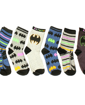 Batman Batman Kids Socks 6-Pack Batman Batman Kids Socks 6-Pack