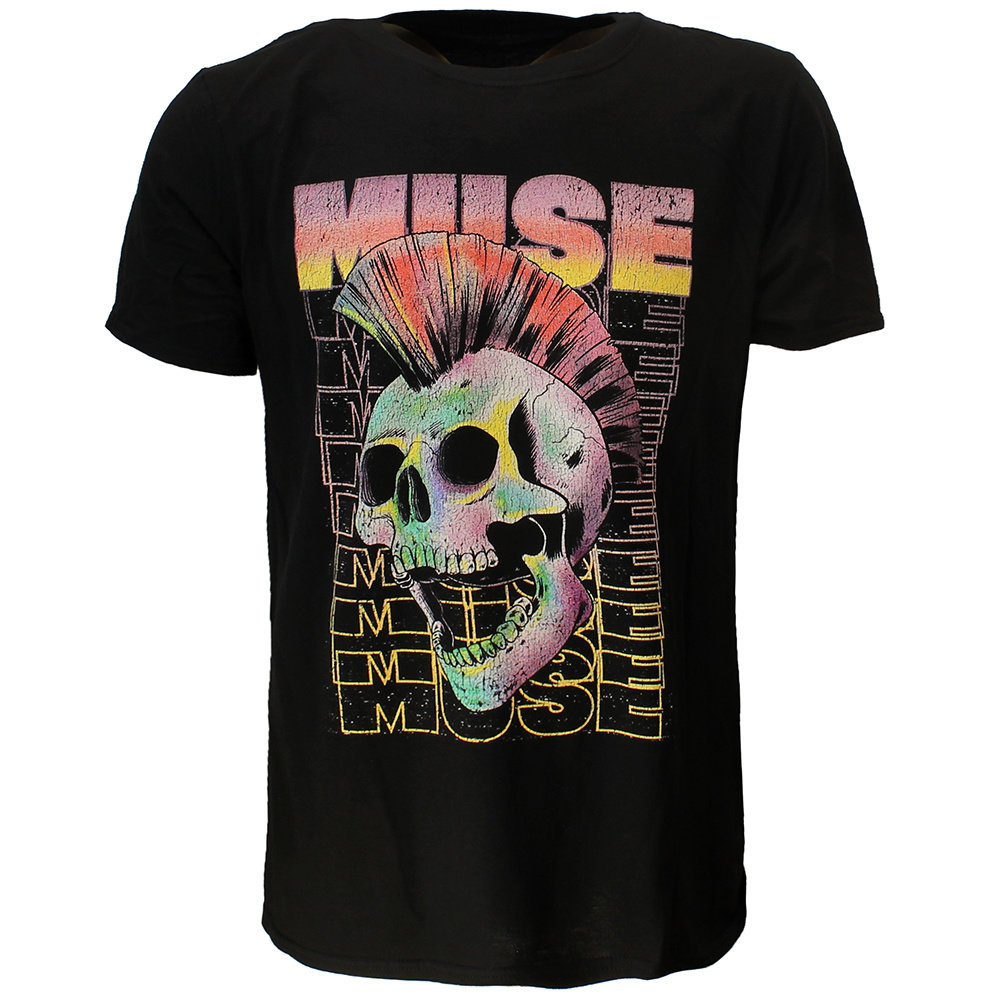 Band Merchandise Muse Mohawk Skull T-Shirt - Officiële Merchandise Band Merchandise Muse Mohawk Skull T-Shirt - Officiële Merchandise