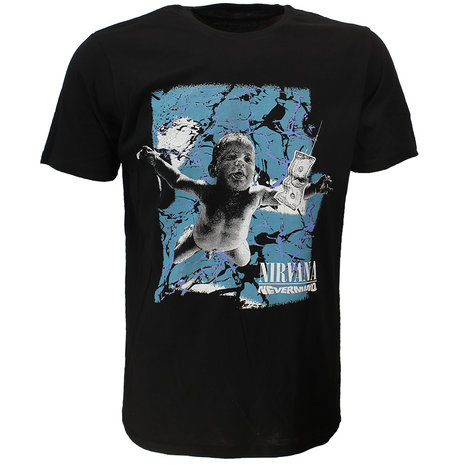 Band Merchandise Nirvana Cracked Nevermind Cover T-Shirt - Official Merchandise Band Merchandise Nirvana Cracked Nevermind Cover T-Shirt - Official Merchandise