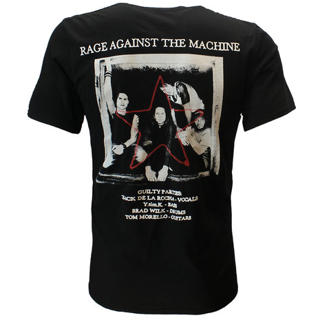 Band Merchandise Rage Against The Machine Battle Star T-Shirt - Officiële Merchandise Band Merchandise Rage Against The Machine Battle Star T-Shirt - Officiële Merchandise