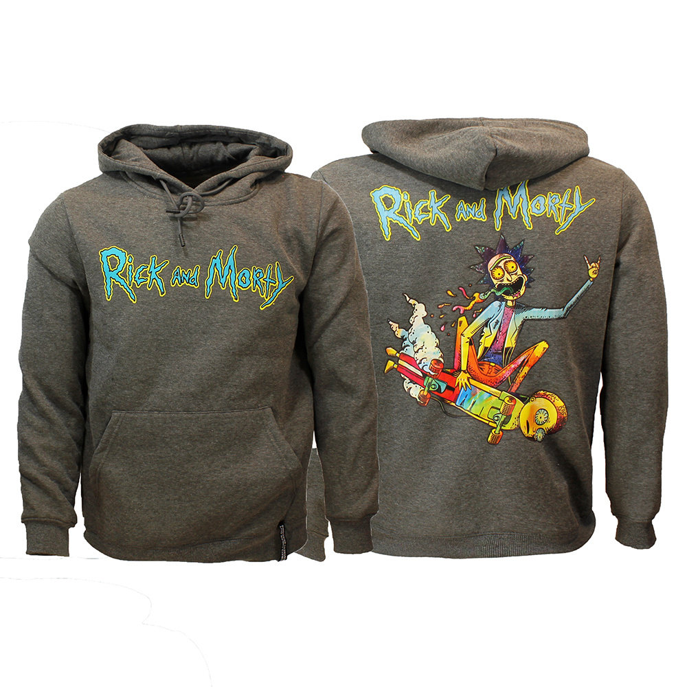 Rick and Morty Rick & Morty Acid Rick Hoodie Trui Sweater Anthracite - Officiële Merchandise Rick and Morty Rick & Morty Acid Rick Hoodie Trui Sweater Anthracite - Officiële Merchandise