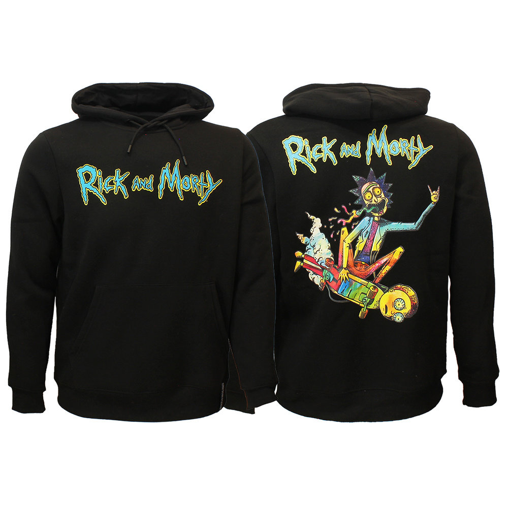 Rick and Morty Rick & Morty Acid Rick Hoodie Trui Sweater Zwart - Officiële Merchandise Rick and Morty Rick & Morty Acid Rick Hoodie Trui Sweater Zwart - Officiële Merchandise