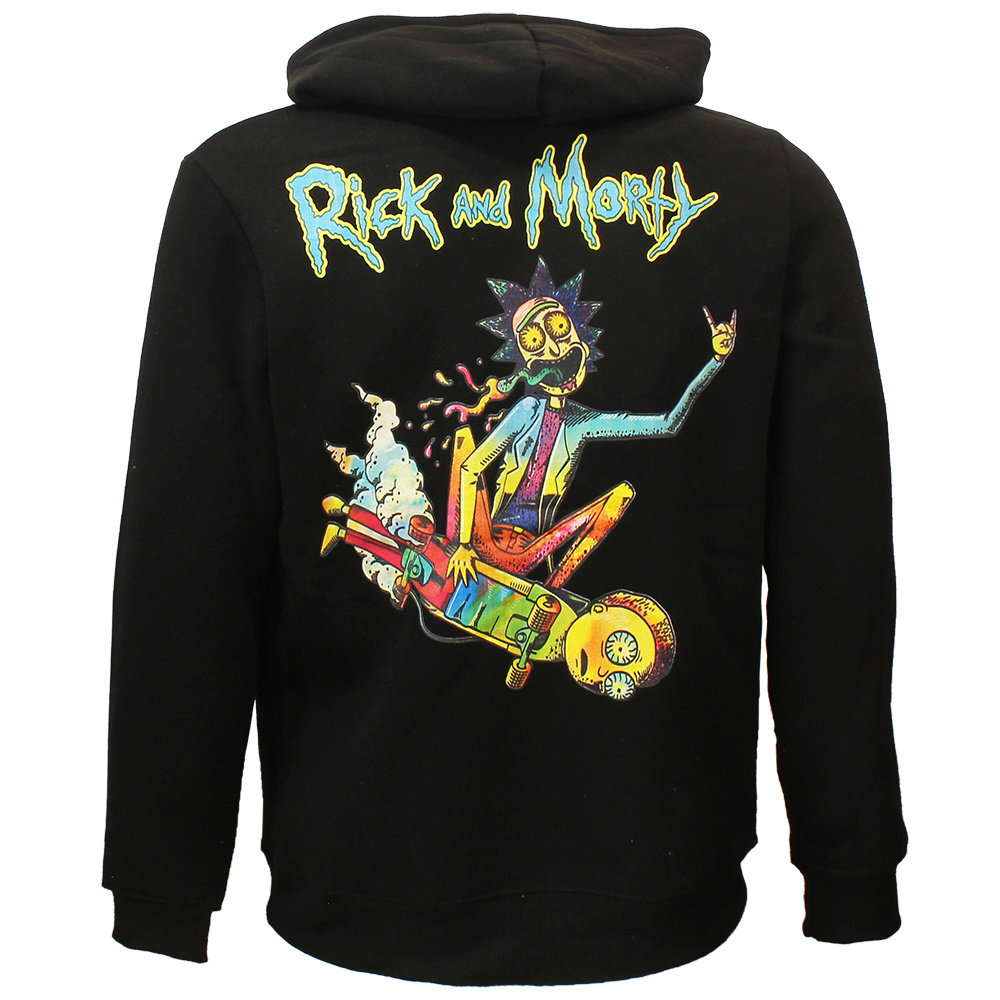 Rick and Morty Rick & Morty Acid Rick Hoodie Trui Sweater Zwart - Officiële Merchandise Rick and Morty Rick & Morty Acid Rick Hoodie Trui Sweater Zwart - Officiële Merchandise