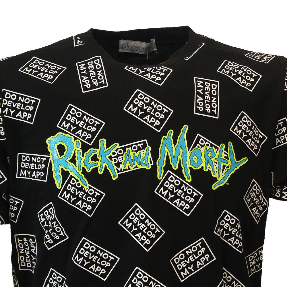Rick and Morty Rick & Morty Do Not Develop My App T-Shirt Schwarz – Offizielles Merchandise