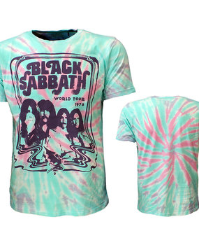 Band Merchandise Black Sabbath World Tour 1978 Dip Dye T-Shirt Band Merchandise Black Sabbath World Tour 1978 Dip Dye T-Shirt
